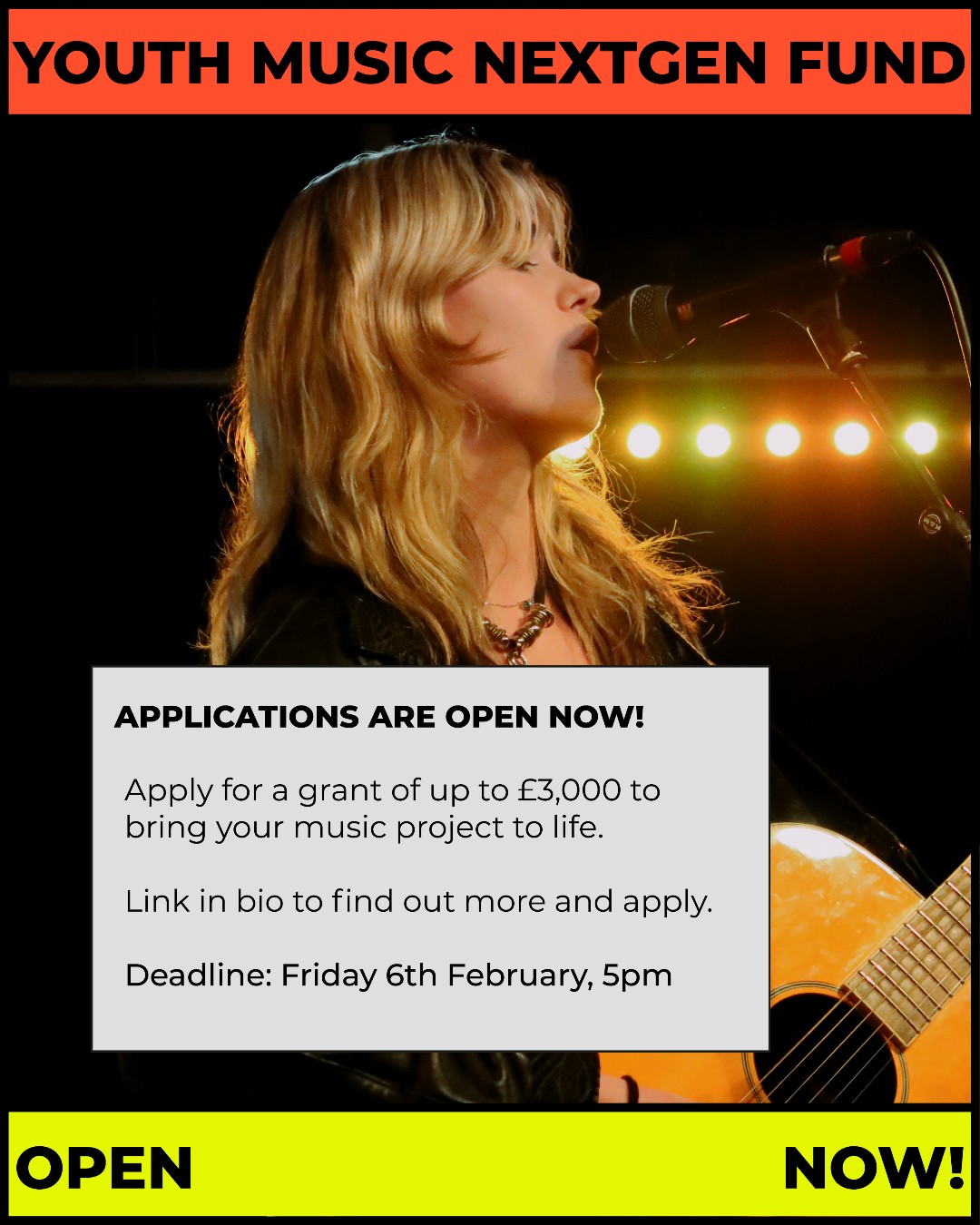 Youth Music's Next Gen Fund open offering grants of up to £3,000